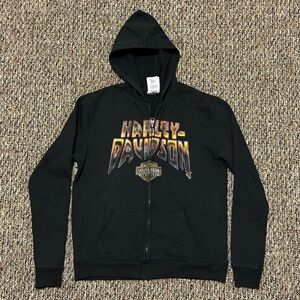 Harley Davidson Zip-Up Hoodie Sweatshirt